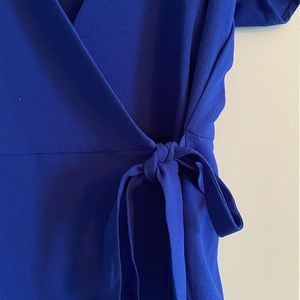 Bobeau wrap dress royal blue